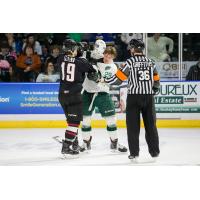 Vancouver Giants and Everett Silvertips Fight
