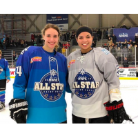 NWHL All-Stars Hayley Scamurra and Kelsey Koelzer