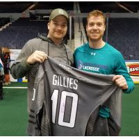 Sean Hickey and Rochester Knighthawks' Brad Gillies