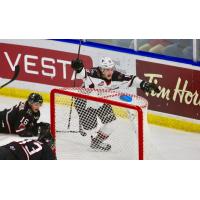 Dawson Holt of the Vancouver Giants celebrates a Goal