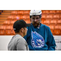 Brandon Robinson with the Rochester Knighthawks