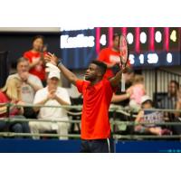 Frances Tiafoe of the Washington Kastles plays to the crowd