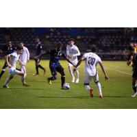 Colorado Springs Switchbacks FC dribble through the Sounders FC 2 defense