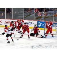 Allen Americans goaltender C.J. Motte gives up a goal