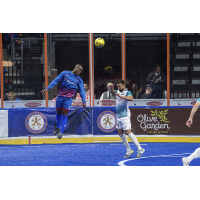 St. Louis Ambush M Lucas Almeida (right) against the Kansas City Comets