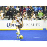 Jonatas Melo of the Baltimore Blast passes against Utica City FC