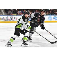 Andrew Fyten of the Edmonton Oil Kings vs. David Koch of the Vancouver Giants