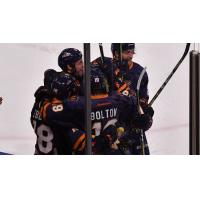 Greenville Swamp Rabbits' celebratory huddle