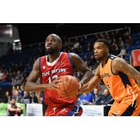 Cape Breton Highlanders forward  George Williams eyes the basket against the Island Storm