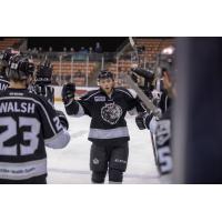 Spencer Watson of the Manchester Monarchs celebrates his goal against the Norfolk Admirals