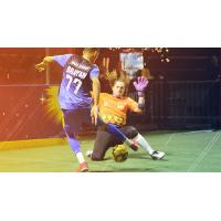 Tacoma Stars Goalkeeper Danny Waltman faces a Monterrey Fury shot