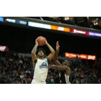 Halifax Hurricanes forward Jordan Washington shoots against the Moncton Magic