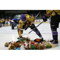 Tri-City Storm collects teddy bears following a goal