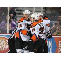 Lehigh Valley Phantoms celebrate a goal