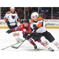 Lehigh Valley Phantoms battle against the Springfield Thunderbirds