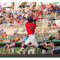 Kannapolis Intimidators with a big swing