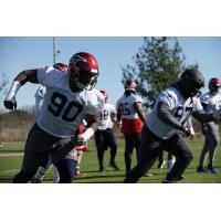 Sam Montgomery at a Memphis Express practice