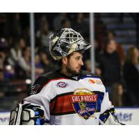 Utah Grizzlies goaltender Joe Cannata against the Tulsa Oilers