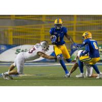 Wide receiver Kent Shelby with McNeese State