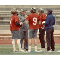 New San Diego Fleet Offensive Coordinator Mike DeBord talks to the Fleet quarterbacks