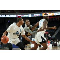 Halifax Hurricanes forward Mike Poole looks to pass against the Saint John Riptide