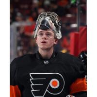 Goaltender Carter Hart with the Philadelphia Flyers