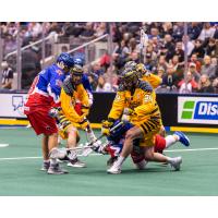 Jordan MacIntosh of the Georgia Swarm against the Toronto Rock