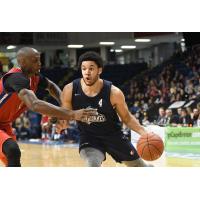 Halifax Hurricanes guard Malcolm Duvivier eyes a scoring opportunity vs. the Cape Breton Highlanders