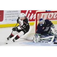 Vancouver Giants centre Tristen Nielsen vs. the Seattle Thunderbirds