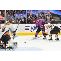 Cleveland Monsters take a shot against the Lehigh Valley Phantoms