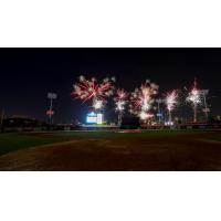 Fireworks over Spectrum Field, home of the Clearwater Threshers