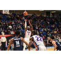 Cape Breton Highlanders guard Bruce Massey takes a shot against the Halifax Hurricanes