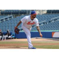 Syracuse Mets pitcher Hector Santiago struck out seven batters in five innings pitched on Wednesday afternoon