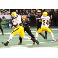 Arizona Rattlers with a tackle against the Tucson Sugar Skulls