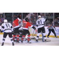 Adirondack Thunder react after John Edwardh's goal