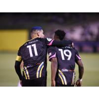 Irvin Parra and Tabort Etaka Preston of Las Vegas Lights FC