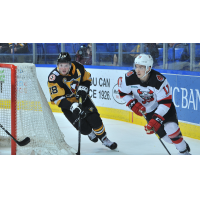 Binghamton Devils center Brett Seney (right) vs. the Wilkes-Barre/Scranton Penguins