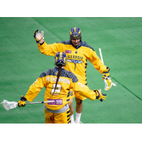 Georgia Swarm exchange high fives after a goal