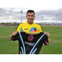 Junior Sandoval with his Las Vegas Lights FC jersey