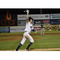 Mike Fransoso of the Somerset Patriots rounds the bases