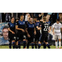 Vako and the San Jose Earthquakes celebrate a goal against Sacramento Republic FC in the U.S. Open Cup
