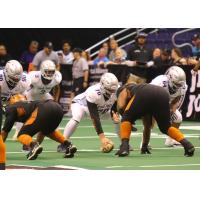 Arizona Rattlers defense lines up against the San Diego Strike Force