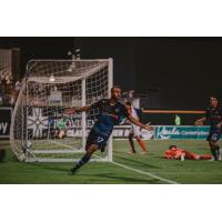 Jerome Kiesewetter of El Paso Locomotive FC celebrates after leveling the game