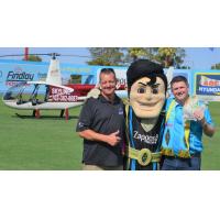 Las Vegas Lights FC and mascot Cash the Soccer Rocker prepare for Helicopter Cash Drop 2.0