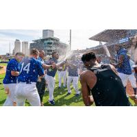 Tulsa Drillers celebrate their return to the Texas League Championship Series