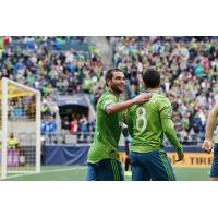 Midfielder Nicolas Lodeiro recorded a brace while midfielder Victor Rodr?iguez made his return to Seattle Sounders FC