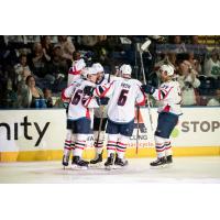 Springfield Thunderbirds celebrate a goal in front of a sellout crowd