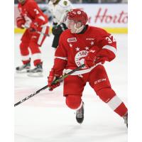 Forward Ryan Roth with the Sault Ste. Marie Greyhounds