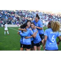 Chicago Red Stars celebrate their playoff victory