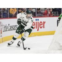 Defenseman Jerad Rosburg with Michigan State University